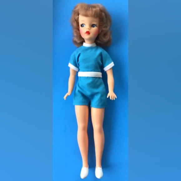 Vintage 1962 Ideal Toy Corp Tammy Doll In Original Blue Romper Outfit - Picture 1 of 11